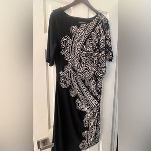 Stylish Jones New York Tribal Print Rushed Dress Size 16